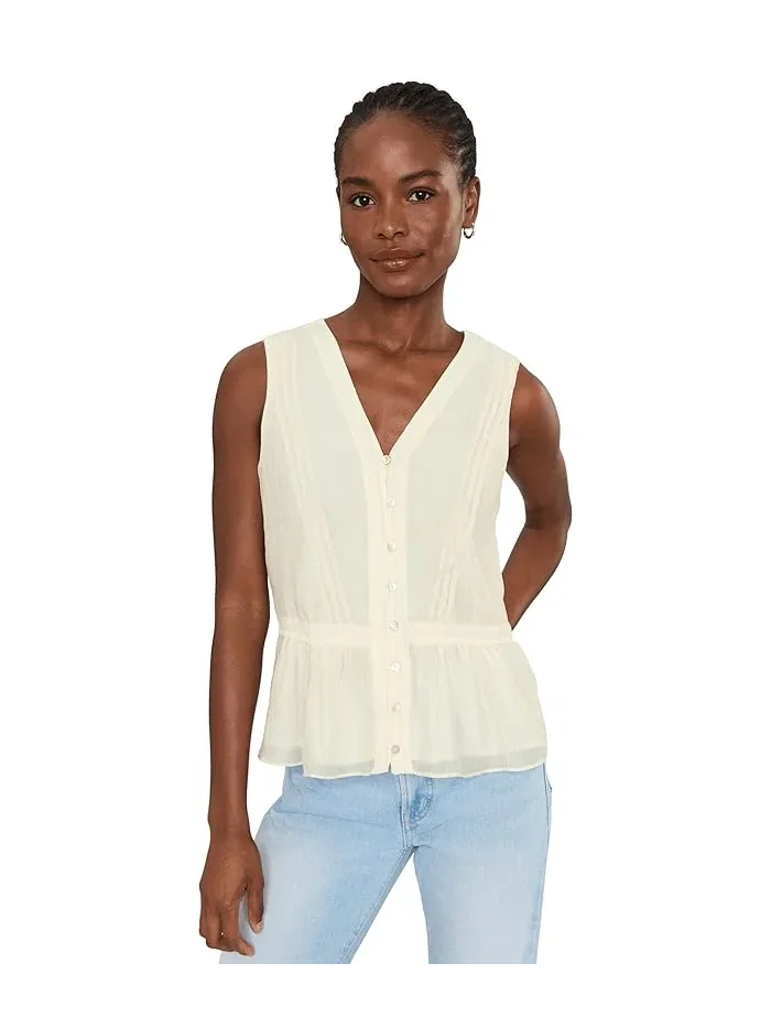 Блузка с кружевной отделкой Lace Trim Shell Vince Camuto — 1