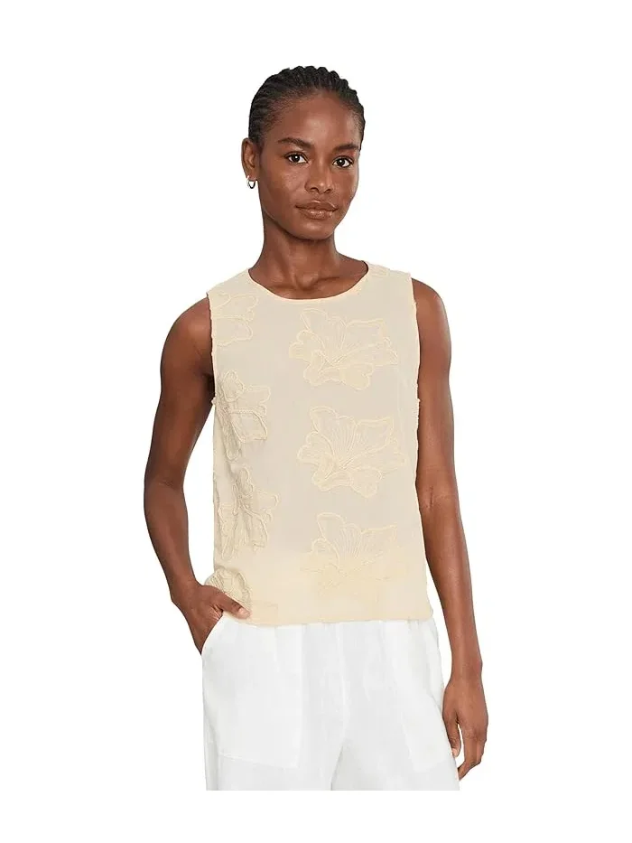 Блуза с цветочной вышивкой Boxy Tank Blouse Vince Camuto — 1