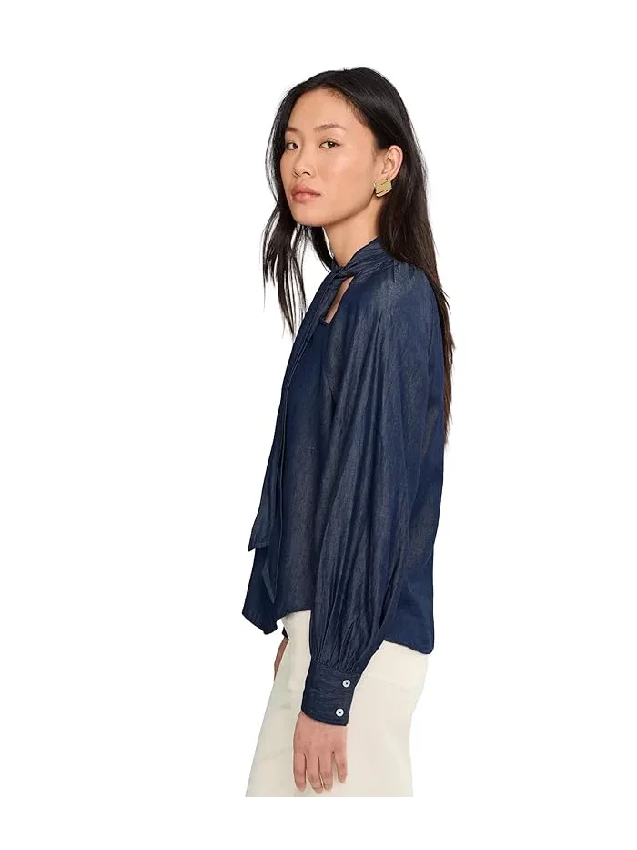 Блуза с бантом Raglan Seam Neck Bow Shirtail CeCe — 3