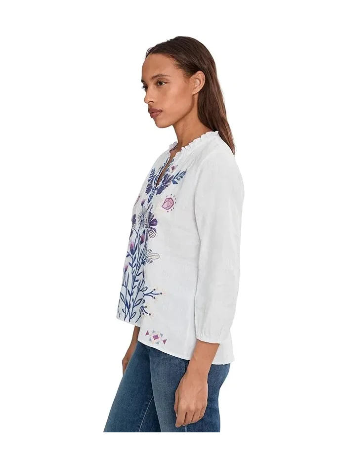 Блуза с оборками Ruffle Field Blouse - Adina Johnny Was — 3