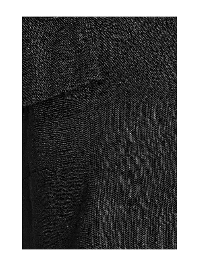 Топ с завязками на плечах из льна Bow Strap Linen Top CeCe — изображение 5 из 5, насыщенный черный
