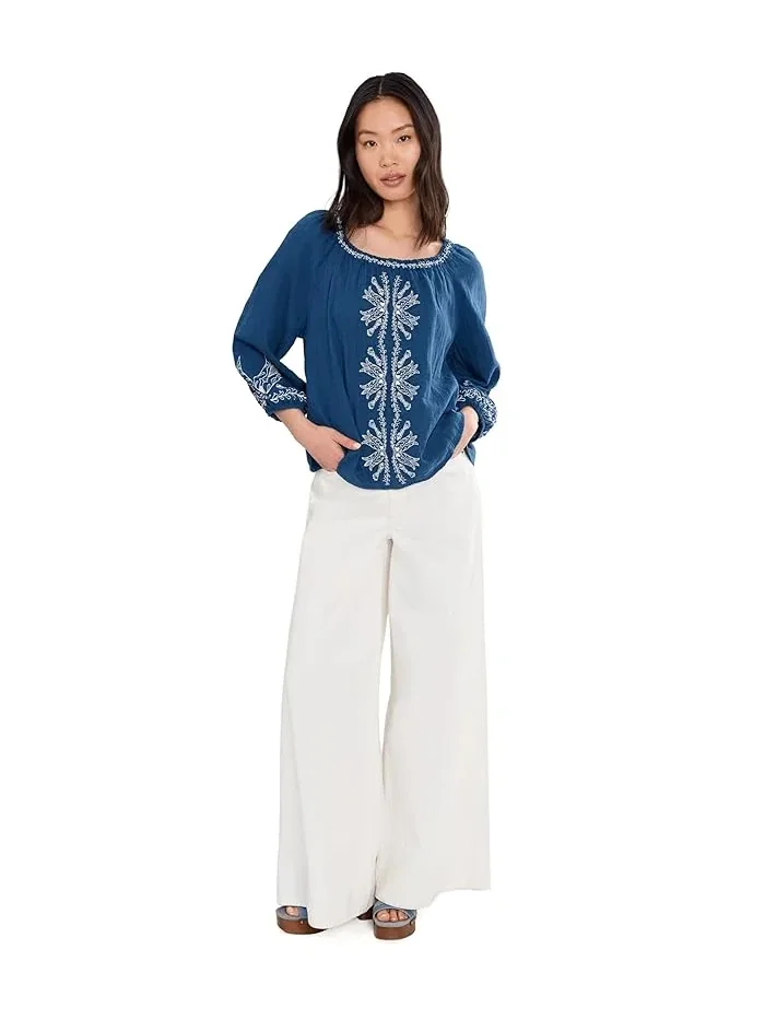 Блуза с вышивкой Petite 3/4 Sleeve Woven Top Liverpool Los Angeles — 2