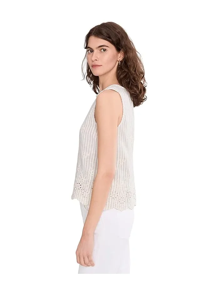 Блуза с вышивкой Sleeveless Crewneck Vince Camuto — 3