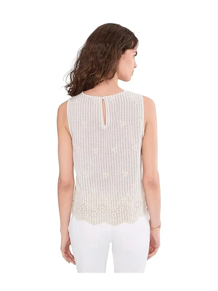 Блуза с вышивкой Sleeveless Crewneck Vince Camuto — 4