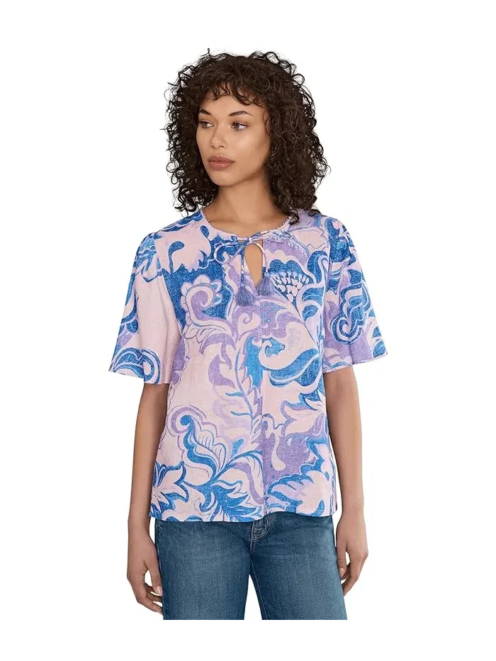 Блуза с цветочным принтом Ruffle Sleeve Field Blouse Johnny Was, Ravena — 1