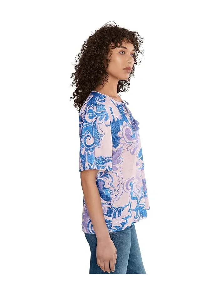 Блуза с цветочным принтом Ruffle Sleeve Field Blouse Johnny Was, Ravena — 3