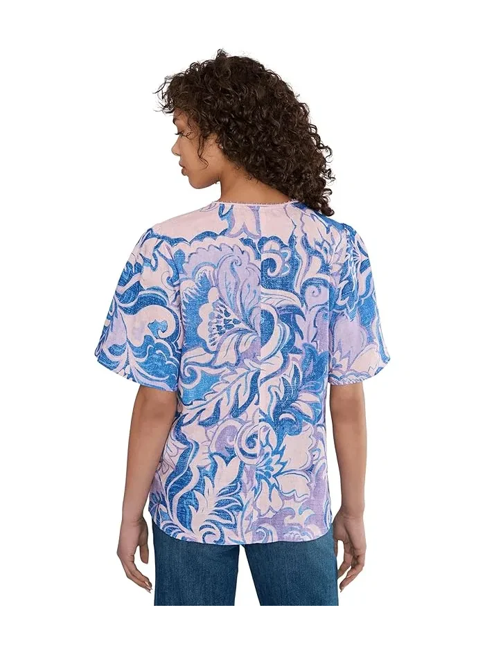 Блуза с цветочным принтом Ruffle Sleeve Field Blouse Johnny Was, Ravena — 4
