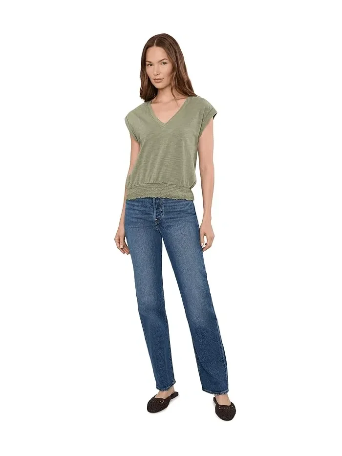 Блуза V-образным вырезом Smocked Hem V-Neck Lilla P — 2
