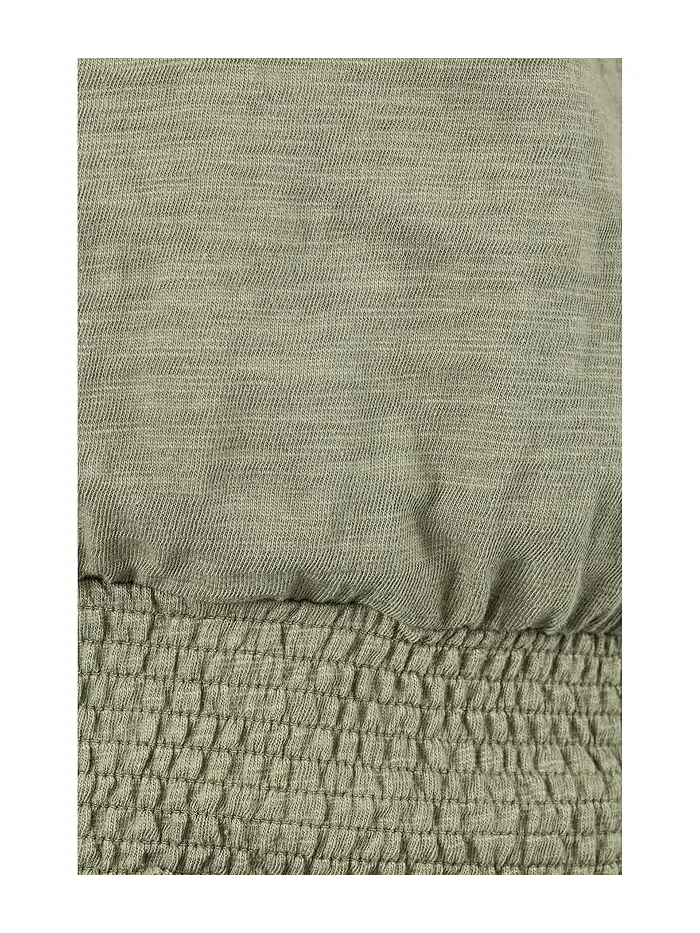 Блуза V-образным вырезом Smocked Hem V-Neck Lilla P — 5