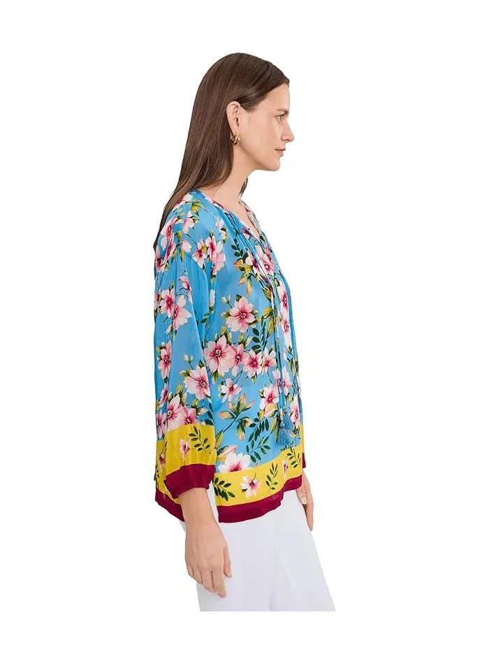 Блуза с цветочным принтом Margot Blouse Johnny Was, Geneva Scarf — 3