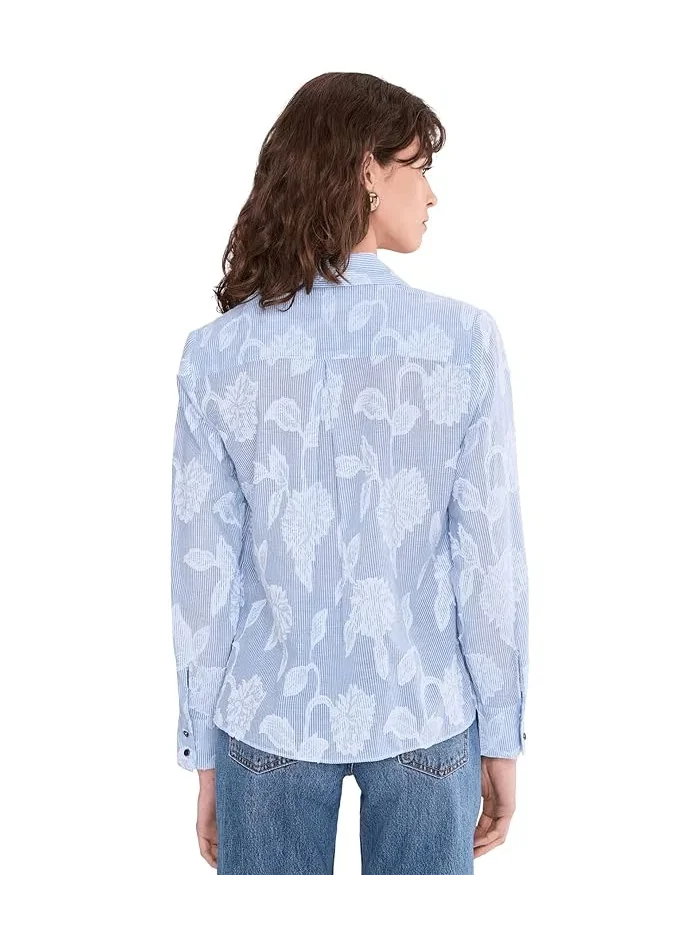 Блуза с жаккардовым узором Sky Striped Jacquard Top NIC+ZOE — 4