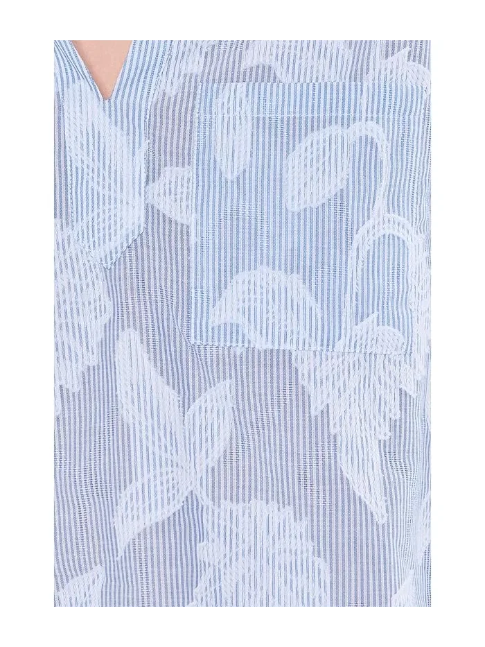 Блуза с жаккардовым узором Sky Striped Jacquard Top NIC+ZOE — 5