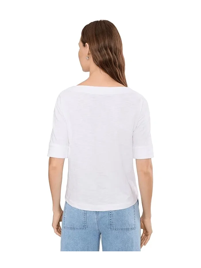 Блуза с манжетами на рукавах Cuffed Sleeve Boatneck Lilla P — 4