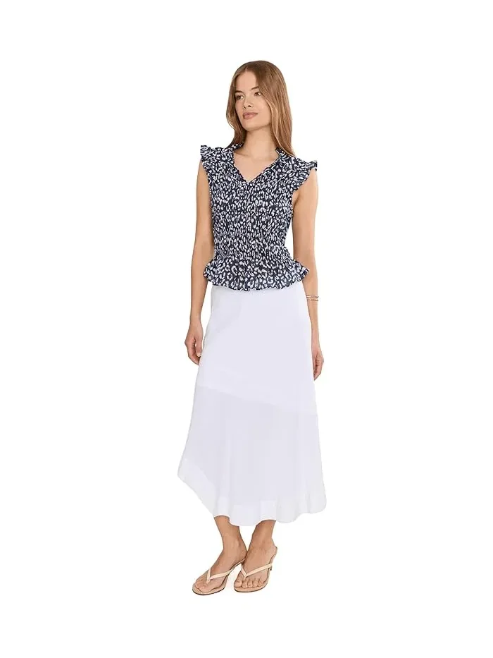 Блуза с леопардовым принтом Petite Leopard Sketch Smocked Top NIC+ZOE — 2