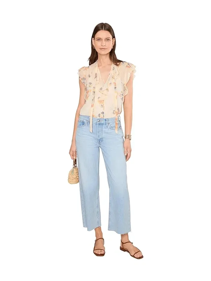 Блуза с цветочным принтом защипами и галстуком Lauren Ralph Lauren — 2