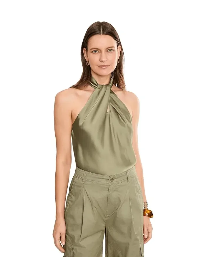 Блуза с запахом халтер Twist-Front Charmeuse Halter Blouse Lauren Ralph Lauren — 1