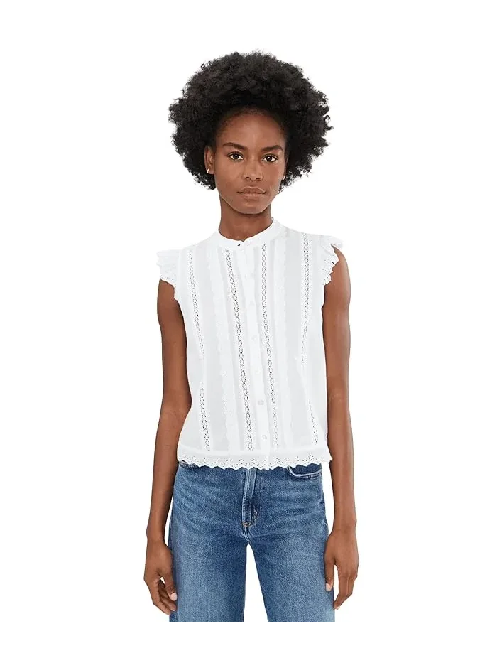 Блуза с кружевной отделкой French Frill Top NIC+ZOE — 1