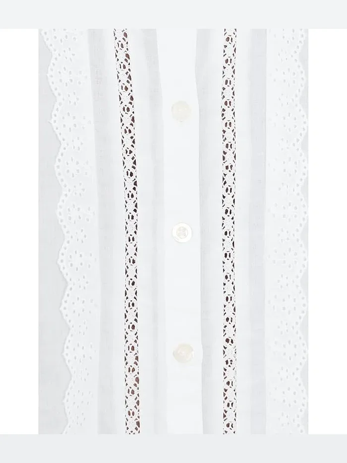 Блуза с кружевной отделкой French Frill Top NIC+ZOE — 5