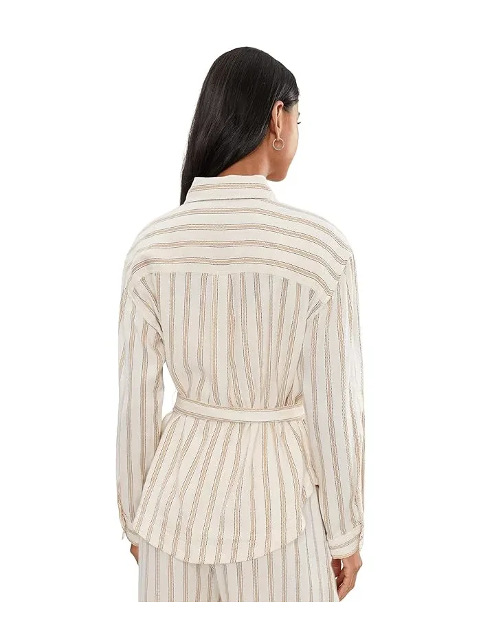 Рубашка с поясом в полоску Petite Belted Stripe Liverpool Los Angeles — 4