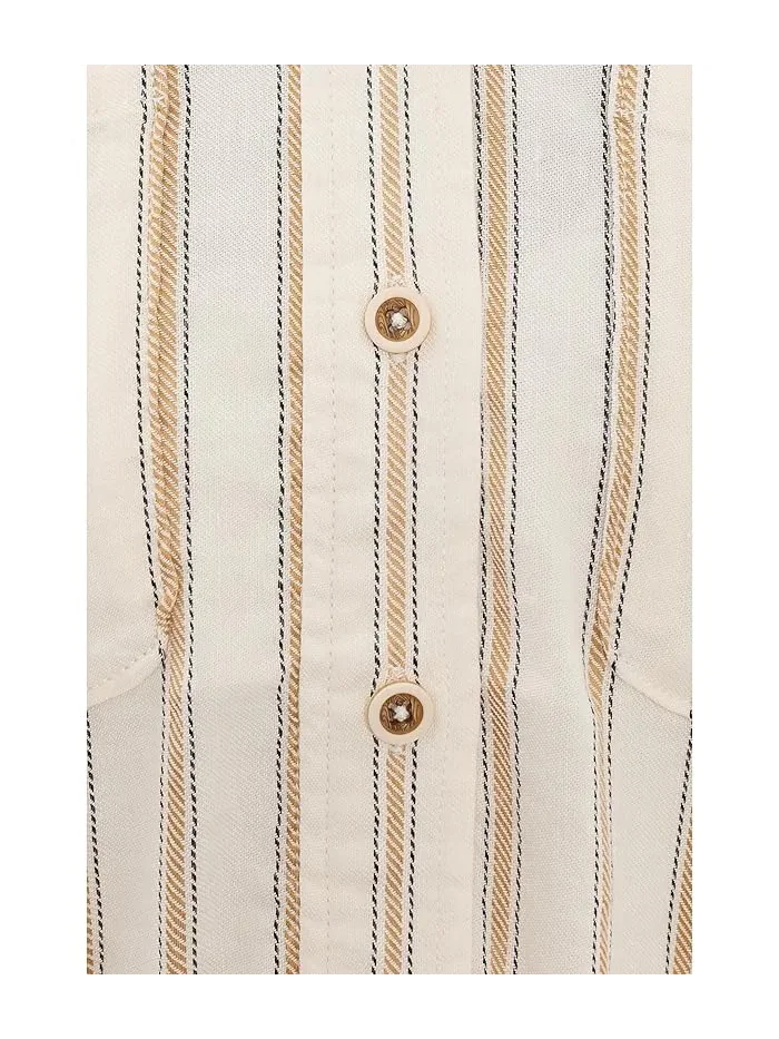 Рубашка с поясом в полоску Petite Belted Stripe Liverpool Los Angeles — 5