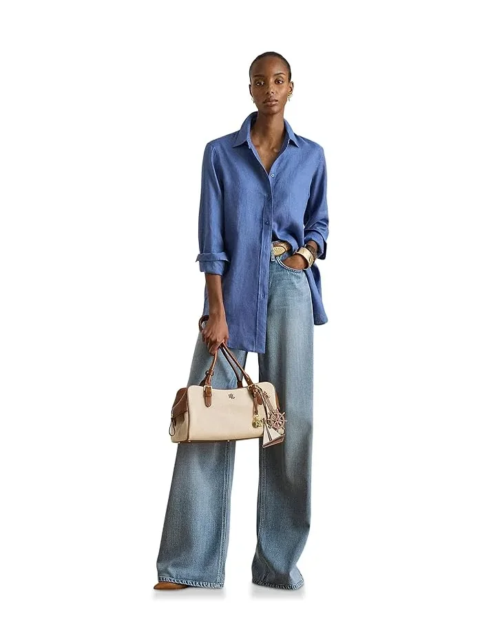 Рубашка свободного кроя из льна Relaxed Fit Linen Shirt Lauren Ralph Lauren — 2