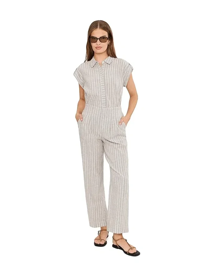 Рубашка из льна с люрексом Petite Lurex Linen Resort Shirt NIC+ZOE — 2