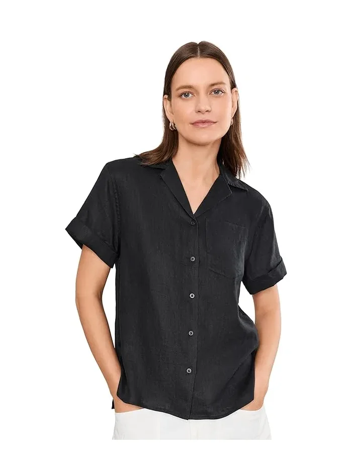 Рубашка лагерная из льна короткий рукав Lauren Ralph Lauren — 1