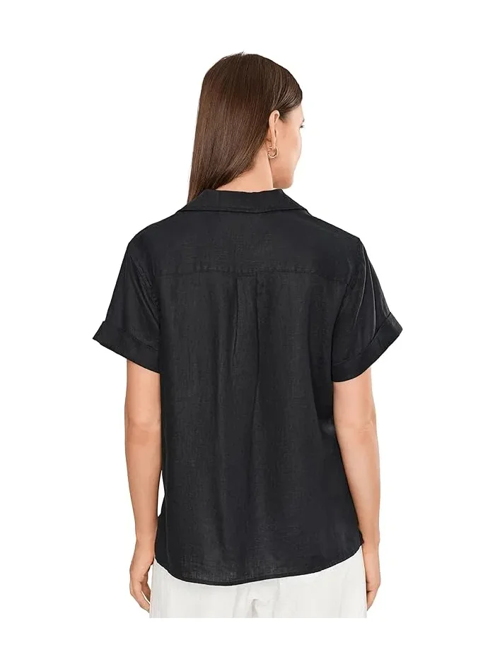 Рубашка лагерная из льна короткий рукав Lauren Ralph Lauren — 4