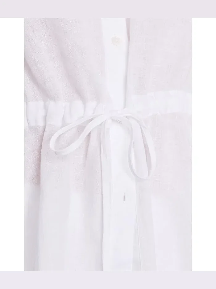 Рубашка льняная Organic Handkerchief Linen Long Shirt Eileen Fisher — 5