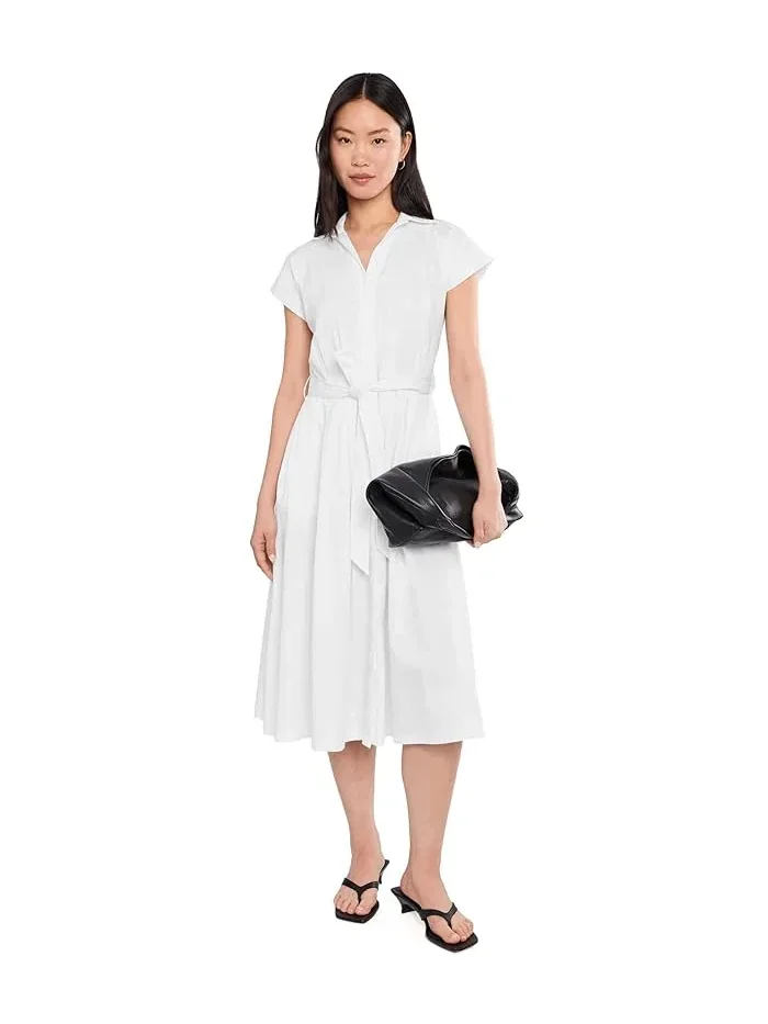 Платье-рубашка миди с коротким рукавом Calvin Klein — 2