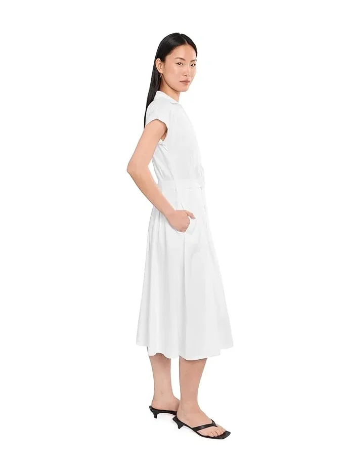 Платье-рубашка миди с коротким рукавом Calvin Klein — 3