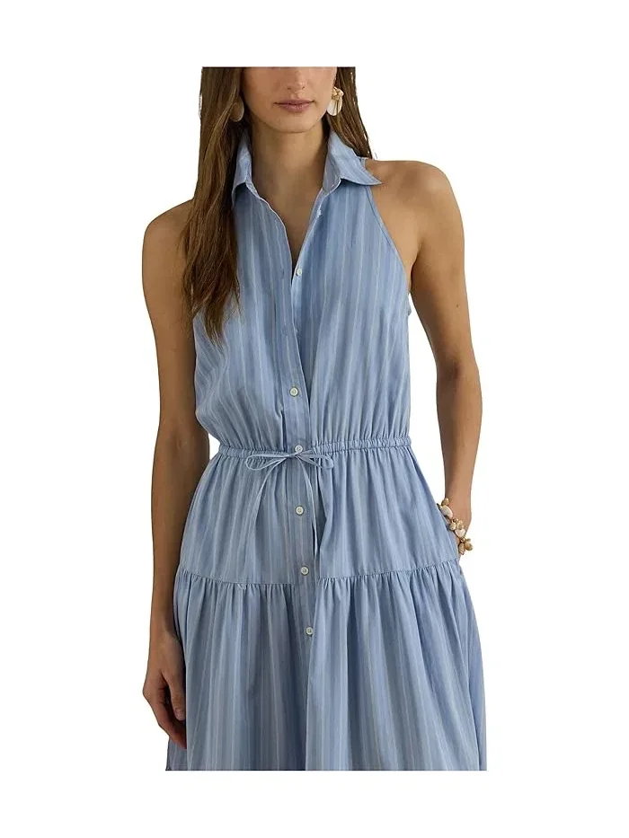 Платье-рубашка полосатое модель Striped Broadcloth Tiered Shirtdress Lauren Ralph Lauren — 2