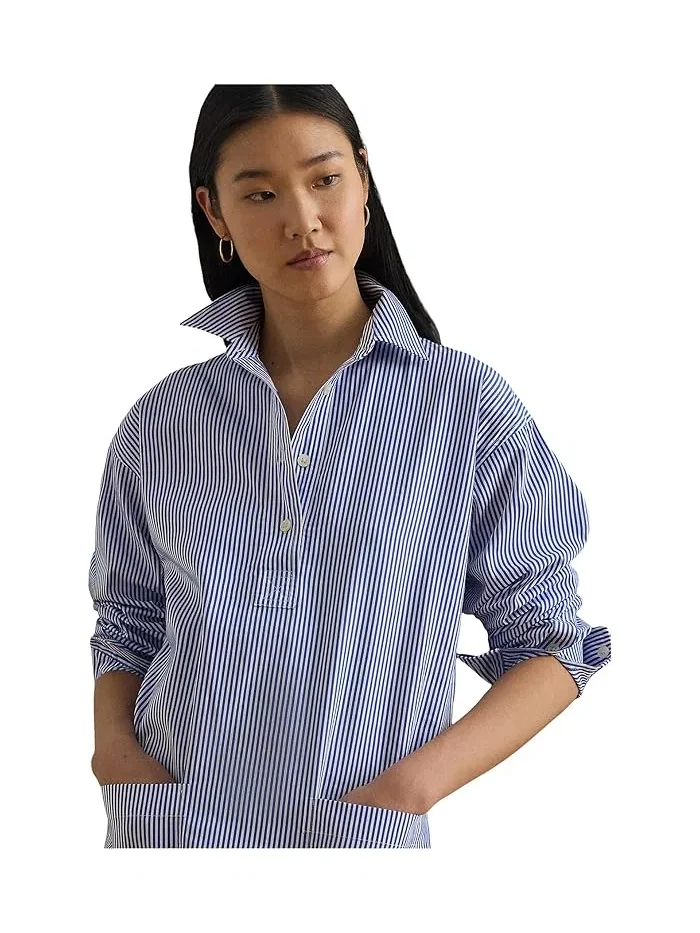 Платье-рубашка полосатое хлопковое LAUREN Ralph Lauren — 4
