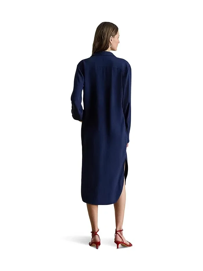 Платье-рубашка из двойного жоржета Double-Faced Georgette Shirtdress Lauren Ralph Lauren — 2