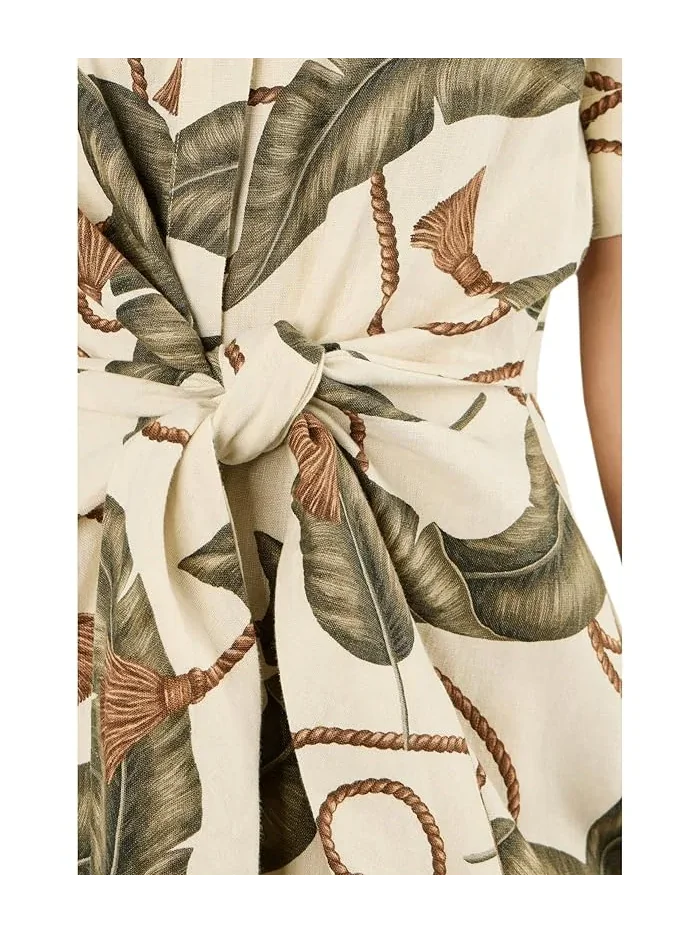 Платье-рубашка с принтом и завязками на талии модель Petite Lauren Ralph Lauren — 5