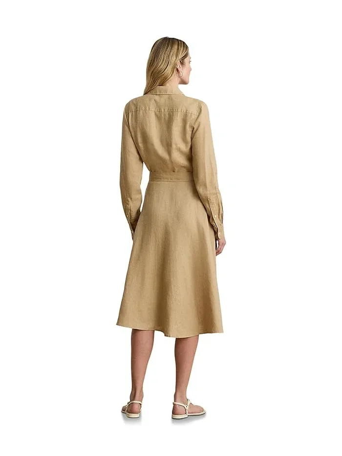 Платье-рубашка льняное с поясом LAUREN Ralph Lauren — 2
