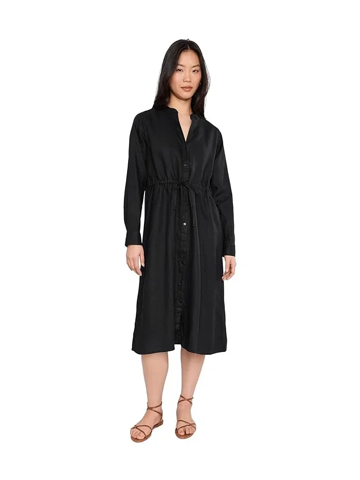 Платье-рубашка из льна Organic Linen Mandarin Collar Dress Eileen Fisher — 1