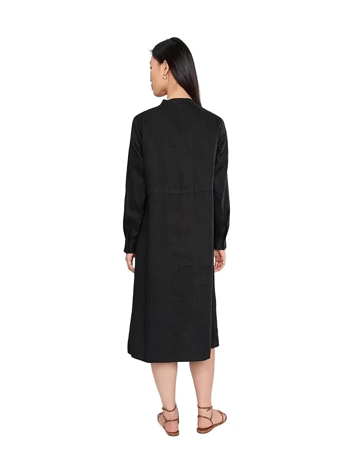 Платье-рубашка из льна Organic Linen Mandarin Collar Dress Eileen Fisher — 4