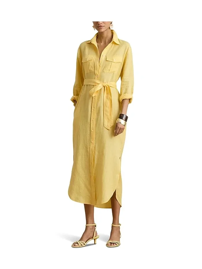 Платье-рубашка льняное миди Lauren Ralph Lauren — 1