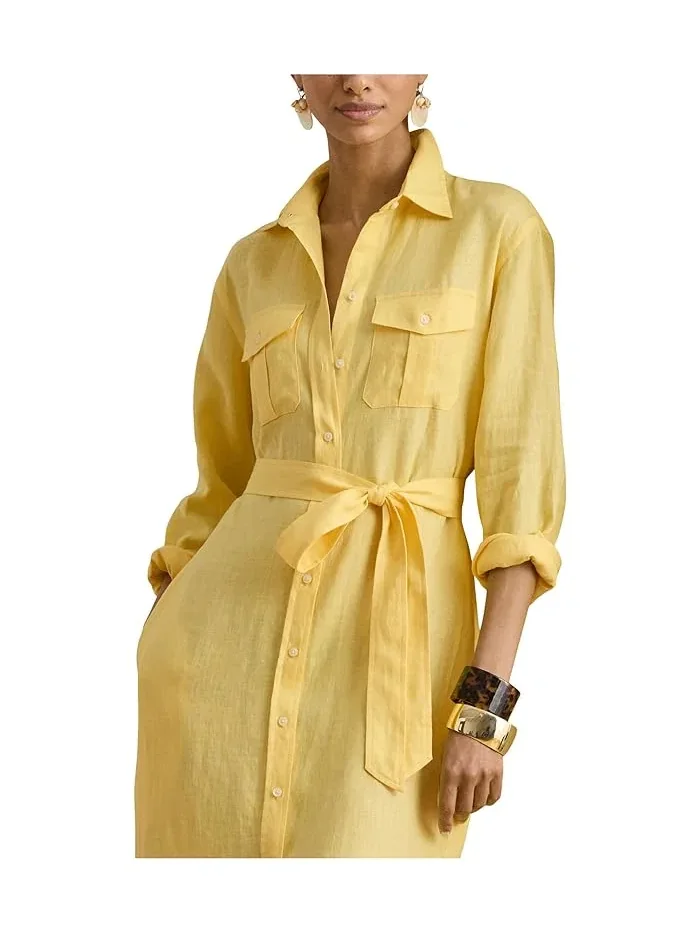 Платье-рубашка льняное миди Lauren Ralph Lauren — 2