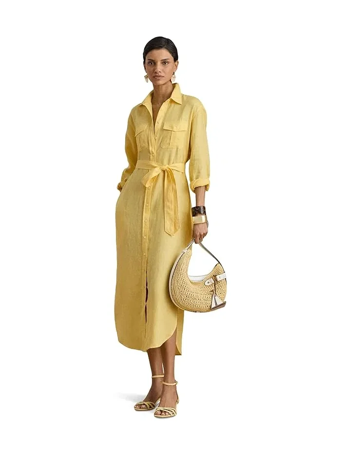 Платье-рубашка льняное миди Lauren Ralph Lauren — 4