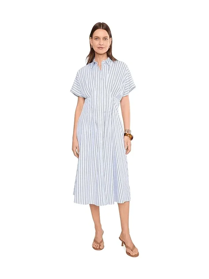 Платье-рубашка полосатое плиссированное Lauren Ralph Lauren — 1