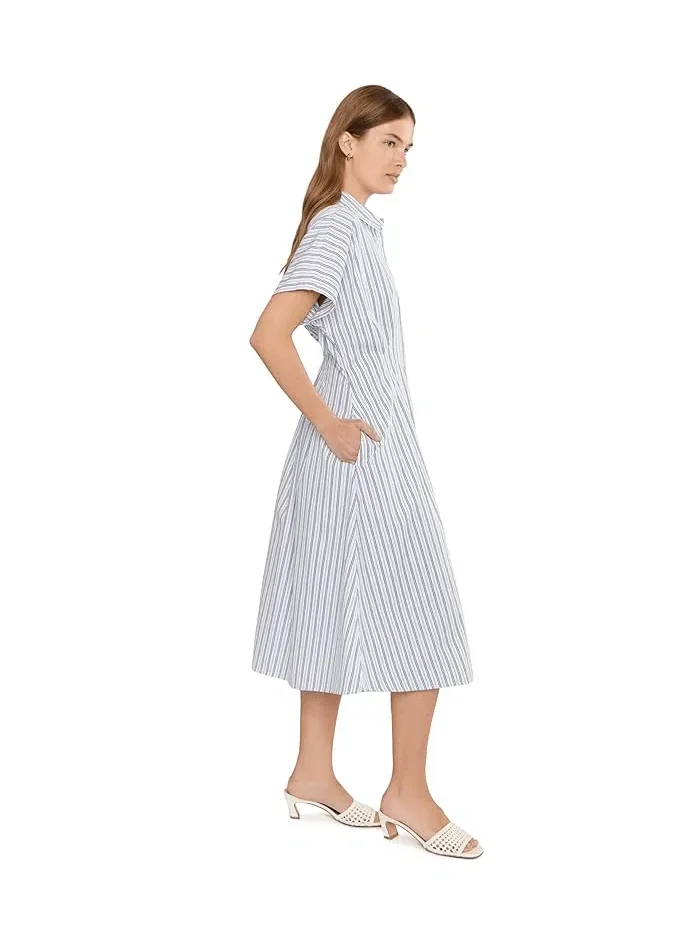 Платье-рубашка полосатое шитьевая ткань Petite Striped Pleated Broadcloth Shirtdress Lauren Ralph Lauren — 3