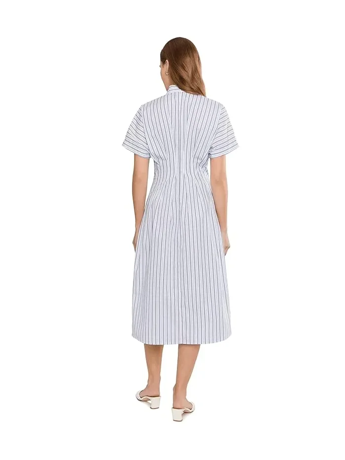 Платье-рубашка полосатое шитьевая ткань Petite Striped Pleated Broadcloth Shirtdress Lauren Ralph Lauren — 4