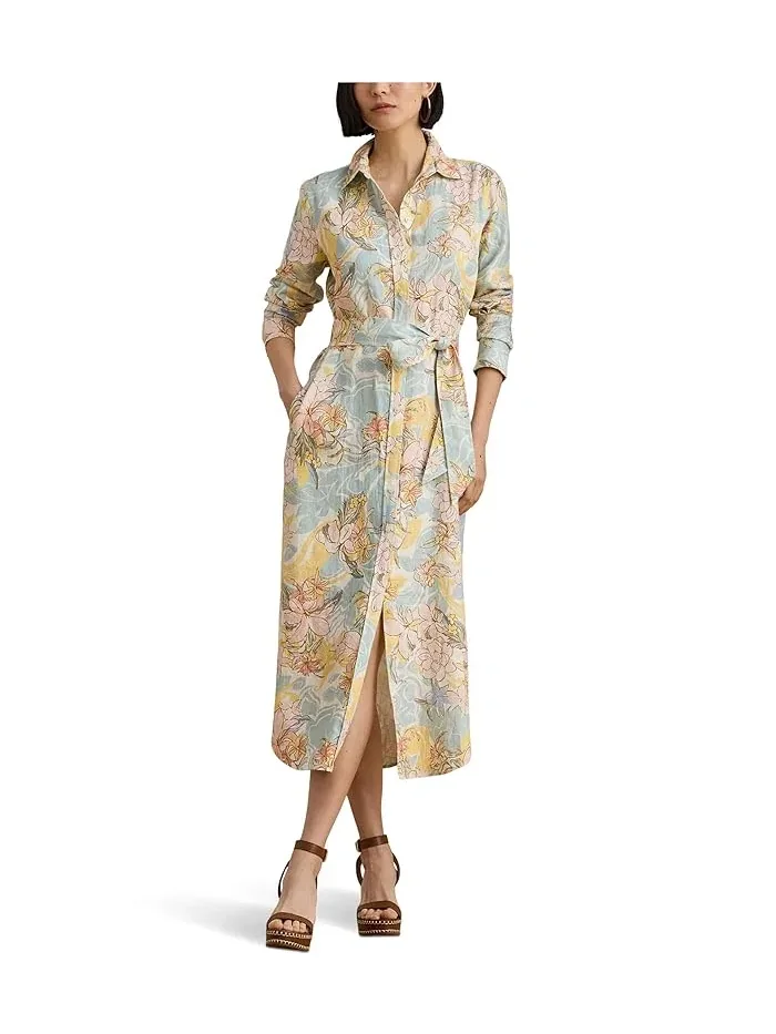 Платье-рубашка льняное Floral Linen Lauren Ralph Lauren — 1