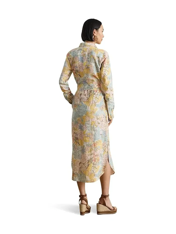 Платье-рубашка льняное Floral Linen Lauren Ralph Lauren — 4