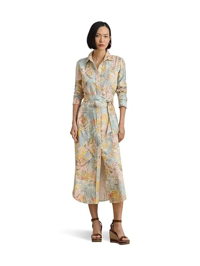 Платье-рубашка льняное Floral Linen Lauren Ralph Lauren — 5