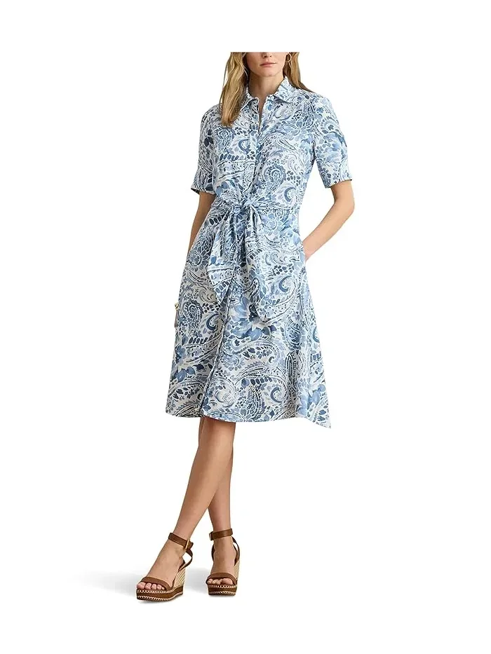 Платье-рубашка пайсли с завязкой Lauren Ralph Lauren — 1