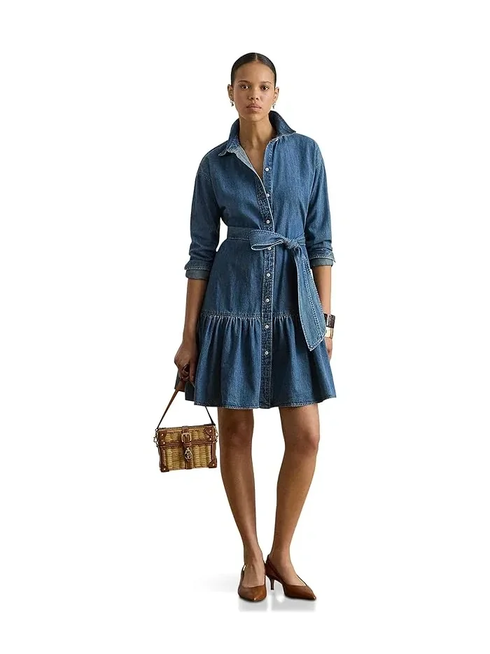 Платье-рубашка деним многоярусное Lauren Ralph Lauren — 1