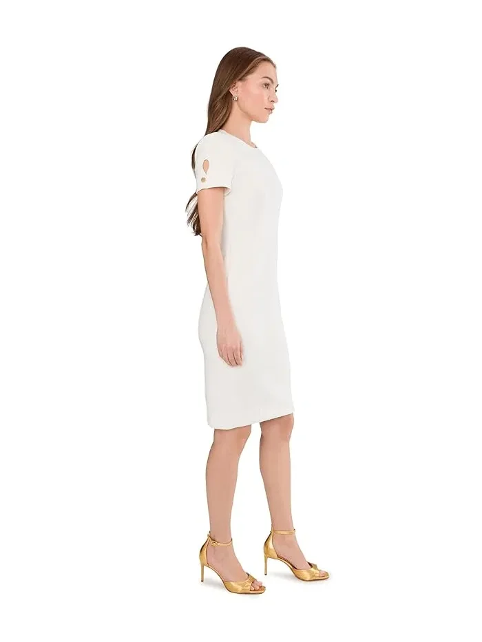 Платье-футляр с коротким рукавом Short Sleeve Scuba Sheath Calvin Klein — 3